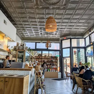 the interior of the juicery