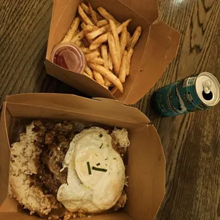 Loco Moco Truffle fries