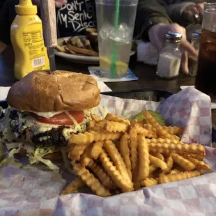 Blue Cajun burger