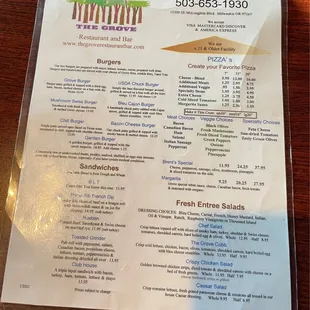 New menu