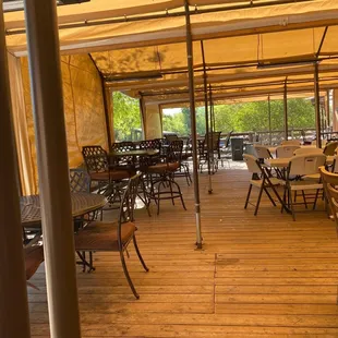 Outdoor seating area is perfect