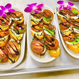 a variety of appetizers