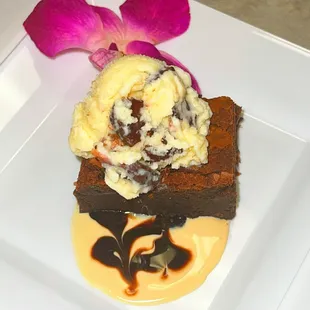 Double Chocolate Brownie with  In-house made Ice Cream