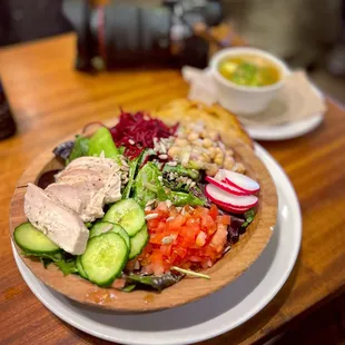 Berkeley Bowl Salad with roasted chicken breast - phenomenal!!
