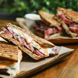 Reuben and Pastrami on NY Rye - soooooooo good