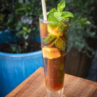 The Casbah Cold Brew - deliciously spiced and home made with fresh orange and mint. Super delicious!