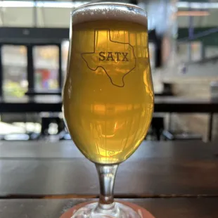 a glass of beer