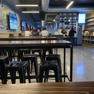 a view of the bar area