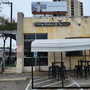 the outside of the building