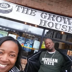 Driving around...playing left or right...and ended up at the growler house with buckeye fans...oh boy!!