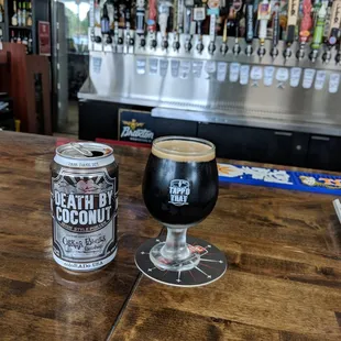 Another find at $3 craft night Mondays at The Growler stop death by coconut Irish style Porter brewed by Oskar Blues