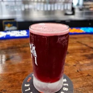 a glass of beer