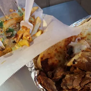 a sandwich and fries