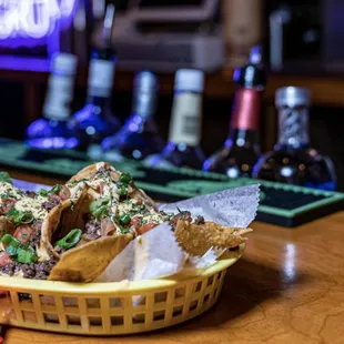 a basket of nachos