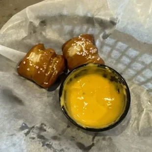 Pretzel Bites with cheese