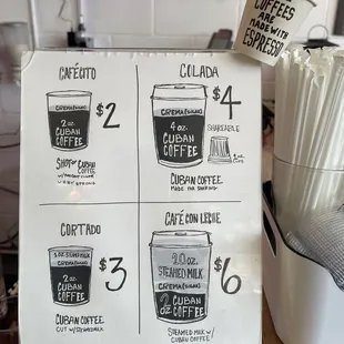 the menu