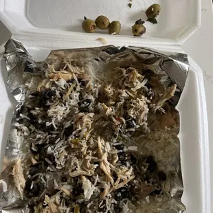 Garlic Chicken with Black beans and basmati rice