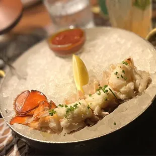 Maine Lobster  on the Half Shell was marvelous!!