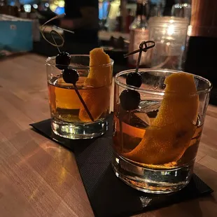 Two old fashioneds extra cherries