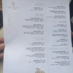 May 2023 menu