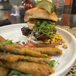 Elote burger!  Burger