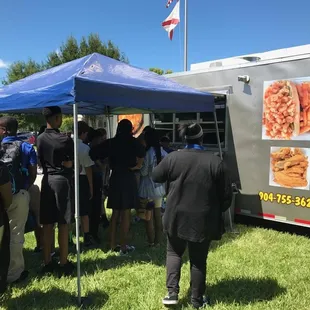 The Line to get some Louisiana Gumbo!!