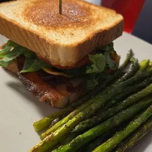 BLT and the best asparagus ever