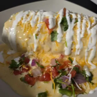 Such a pretty burrito- it was deli