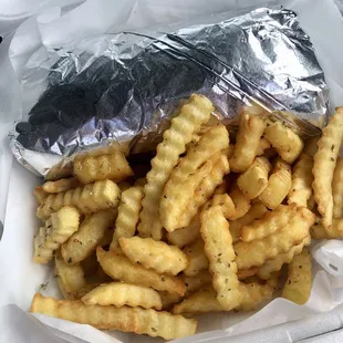 Gyro Wrap with fries