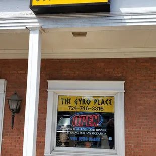 the front of the building