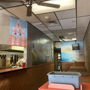 Inside- some dining space