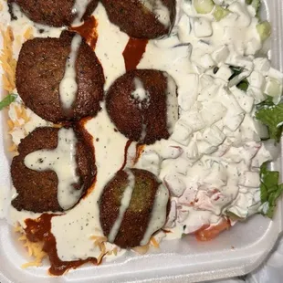 Falafel RICE Platter (100% Vegeterian)