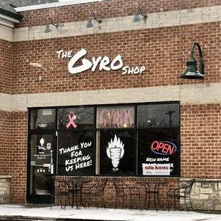 the front of the store