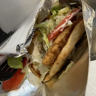 Crispy Chicken Pita Sandwich