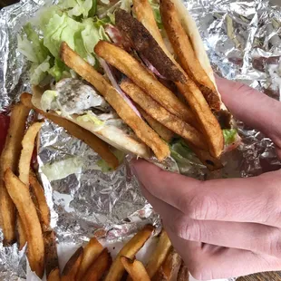 Gyro Fries and Pop Combo