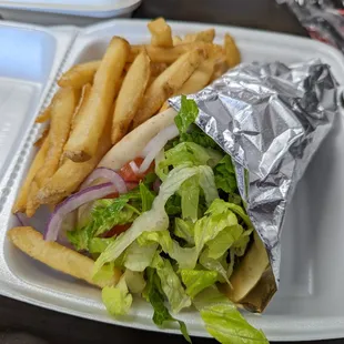 Lamb + Beef Gyro w/ Fries Combo