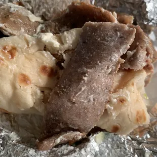Not cooked on grill pita mush