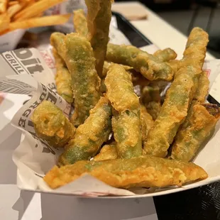 Tempura green beans