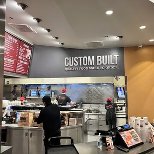 a man working at the counter