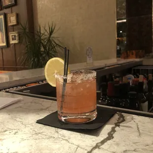 Mezcal based drink - speciality made by bartender