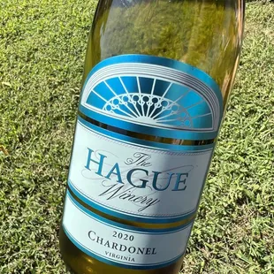 a bottle of white wine