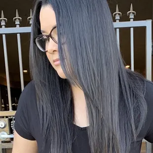 Hair cut and styled by Sylvia