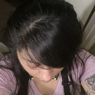 This is my hair before service