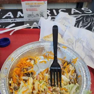 Chicken and gyro bowl