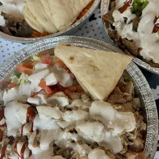 a variety of food items