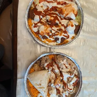 two different types of pizza