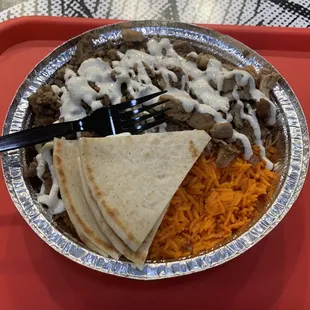 Regular platter size, combo meat