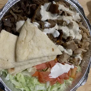 Combo gyro/chicken platter