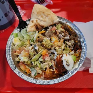 Bee and falafel combo platter.  Forgot to take a photo before I dove in.