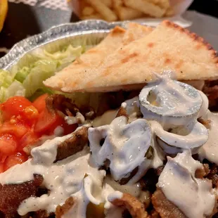 Beef gyro platter